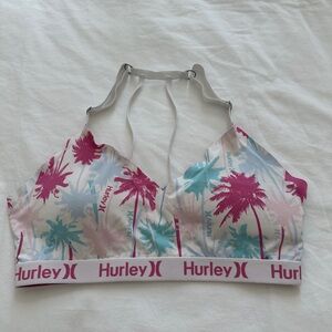 Hurley Pink and Blue Tropical Bikini Top